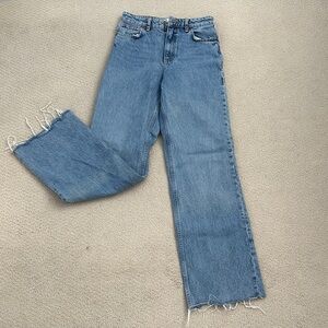 Zara Light Blue Straight Leg Jeans